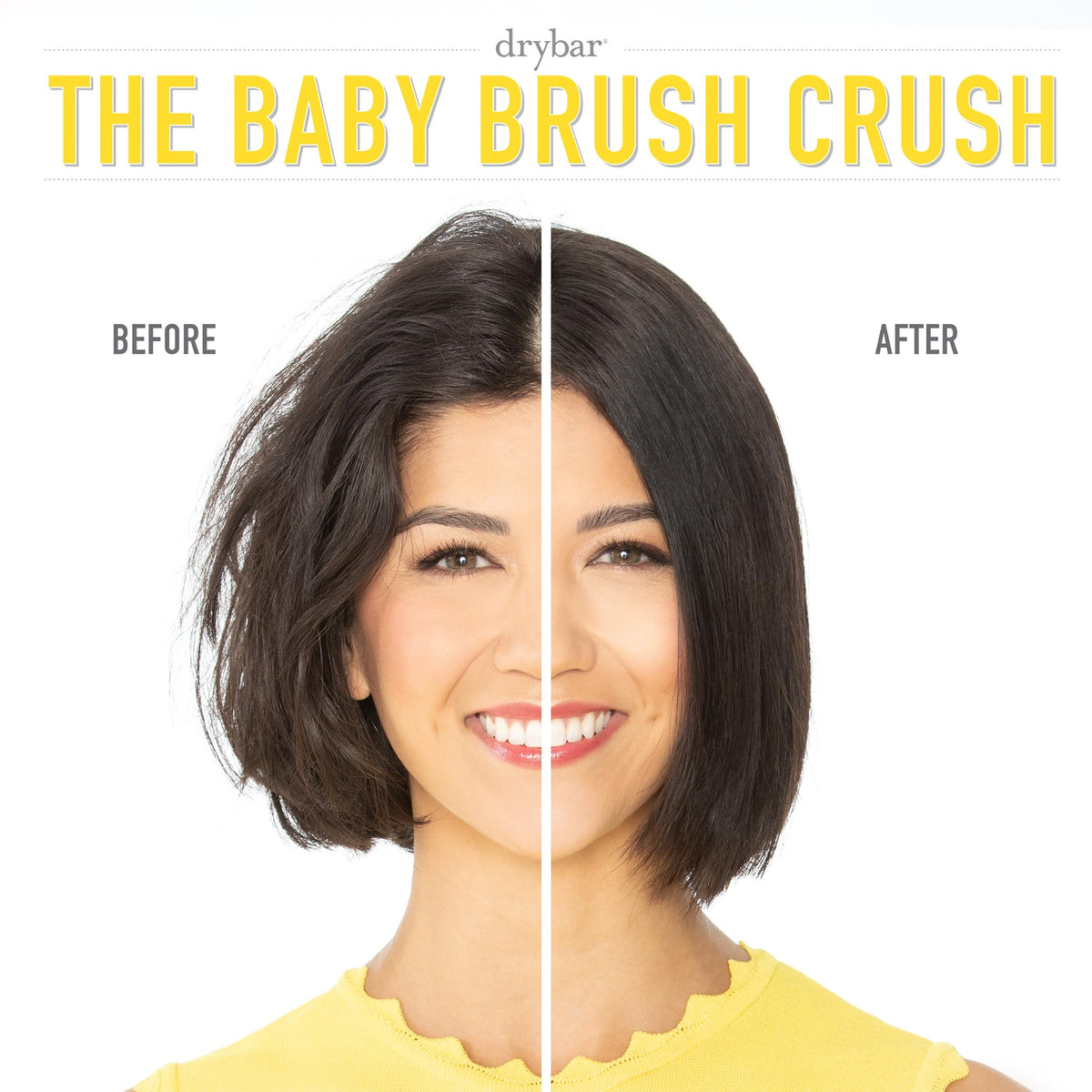 White Smoke Drybar The Baby Brush Crush Mini Heated Straightening Brush