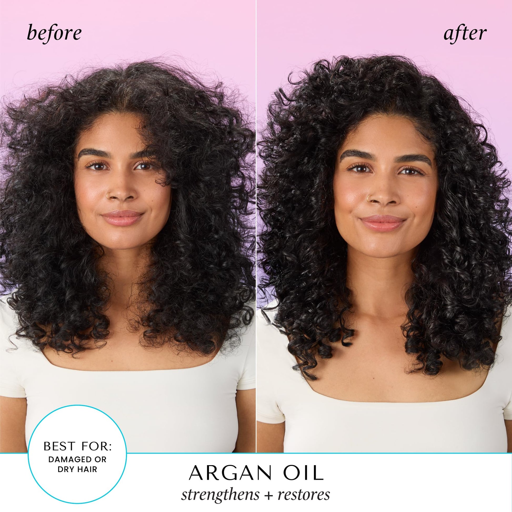 White Smoke HASK Argan Oil Repairing Shampoo Conditioner Hair Travel Size Combo Set 3.3oz