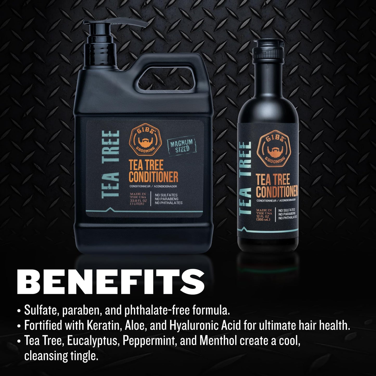 Black GIBS Grooming Tea Tree Conditioner, 12 fl. oz.