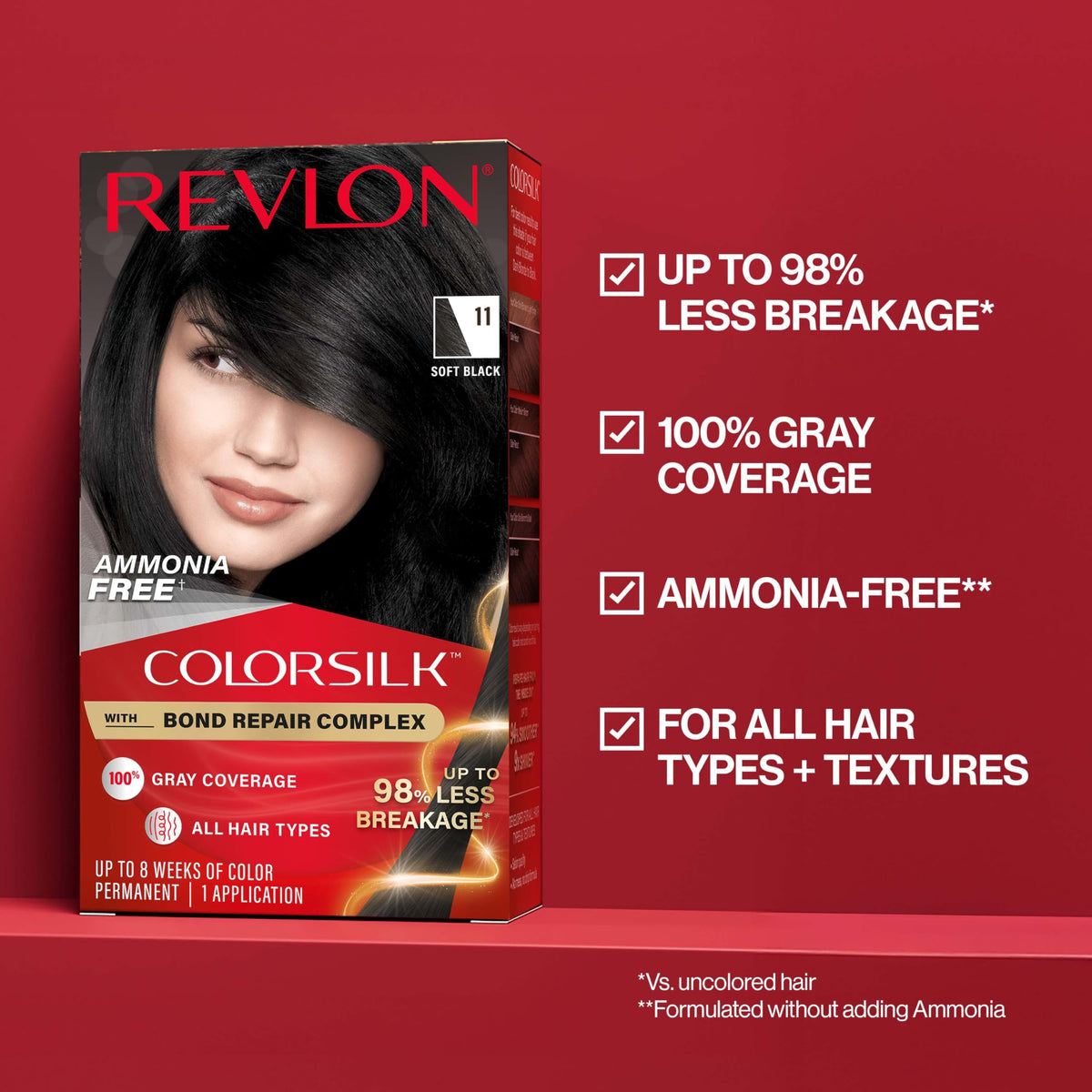 Brown Revlon ColorSilk Bond Repair Hair Color + Conditioner Bundle, 30 Dark Brown