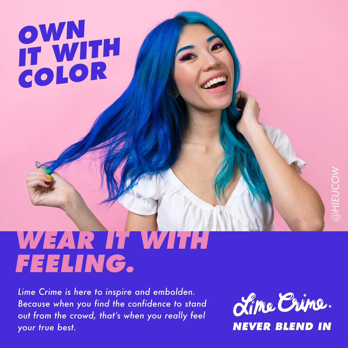 Slate Blue Lime Crime Unicorn Full Coverage Hair Dye, Butterscotch