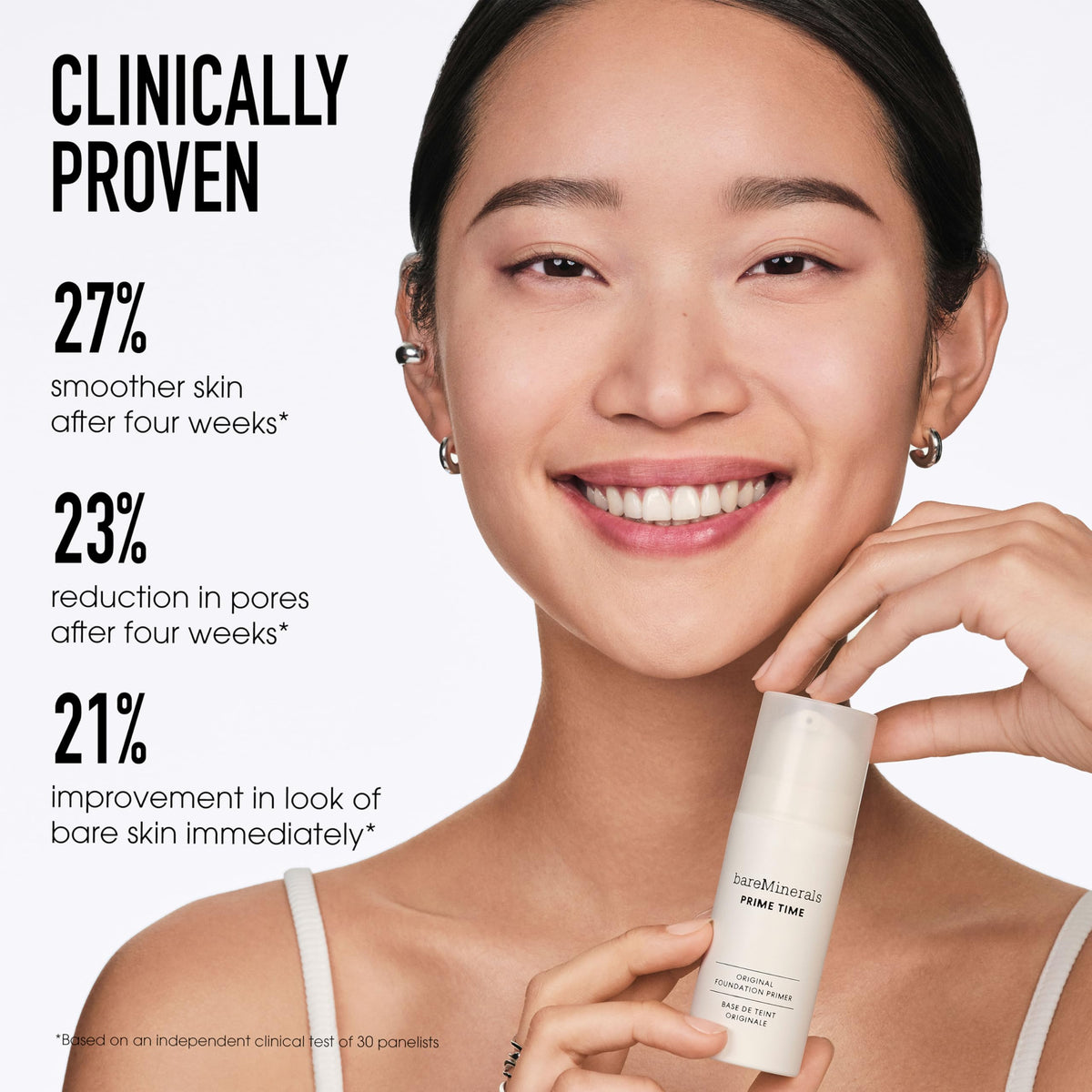 White Smoke bareMinerals Prime Time Original Foundation Primer, 1 oz