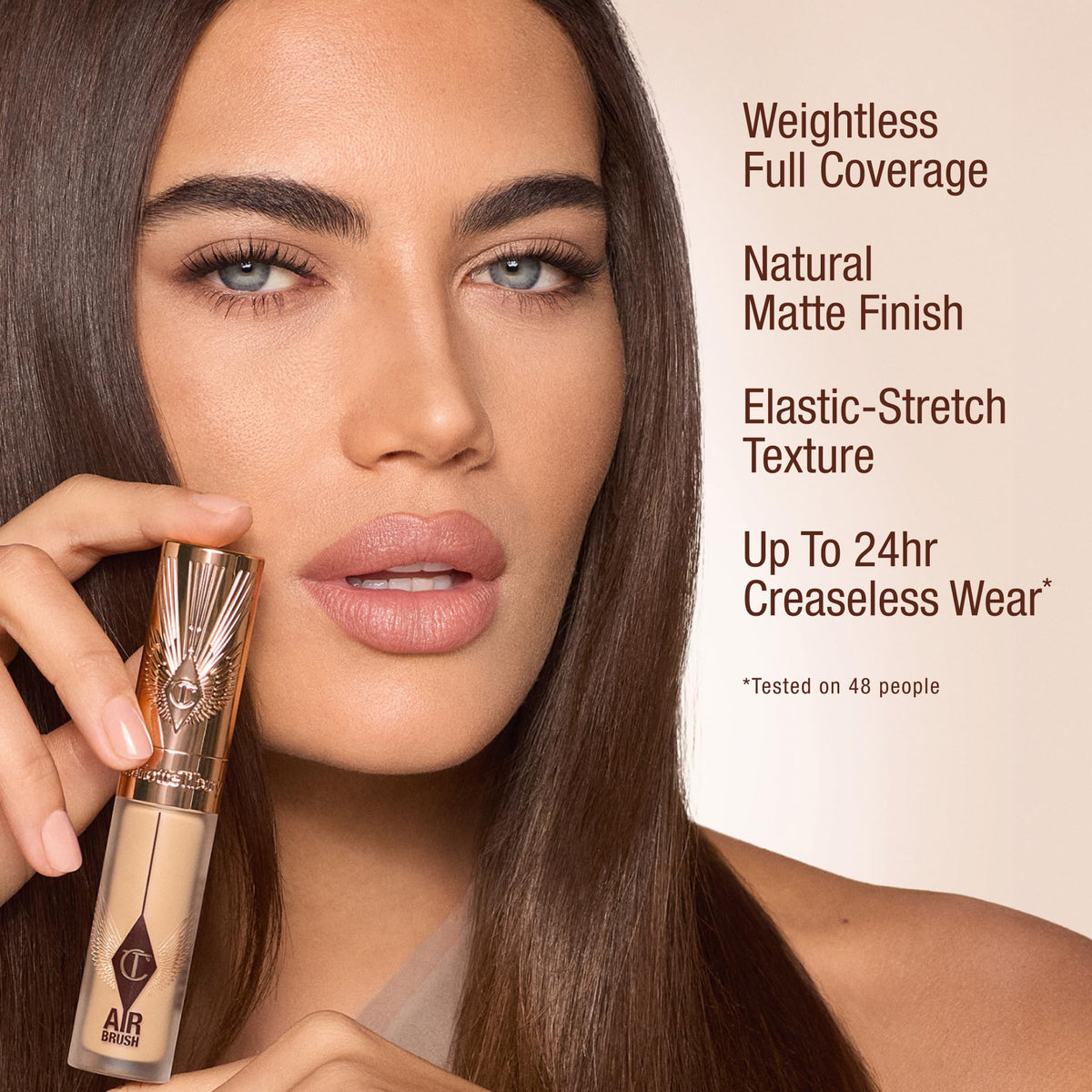 Light Gray Charlotte Tilbury AIRbrush Flawless Blur Concealer - Longwear Concealer for Dark Circles, Blemishes, Redness & More - Hydrating, Crease-Proof & Full Coverage with a Natural Matte Finish