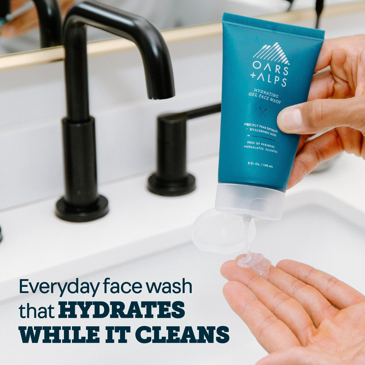 Lavender Oars + Alps Hydrating Gel Face Wash, Everyday Gentle Face Wash, 1pk, 5oz