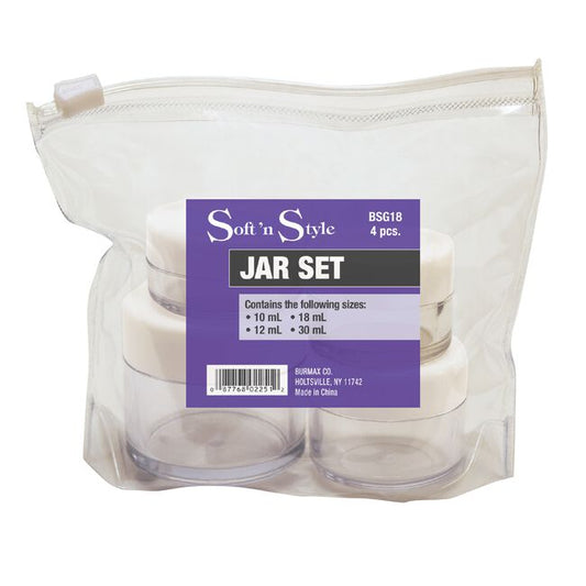 White Smoke Burmax Company Inc Soft 'n Style Travel Jar Set 4 piece