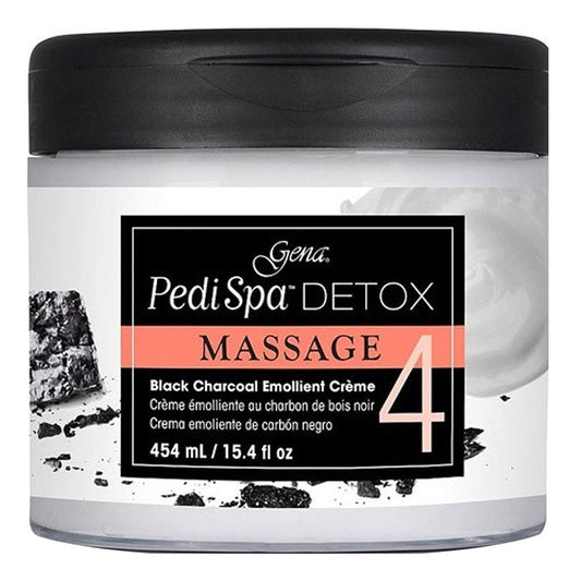 Black GENA Pedi Spa Detox Black Charcoal Emollient Massage Creme (15.4oz)