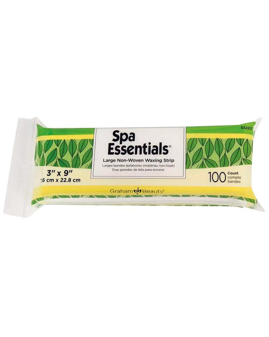 White Smoke GRAHAM BEAUTY Spa Essentials Large Non-Woven Waxing Strip (3" x 9") [100pcs/pk]