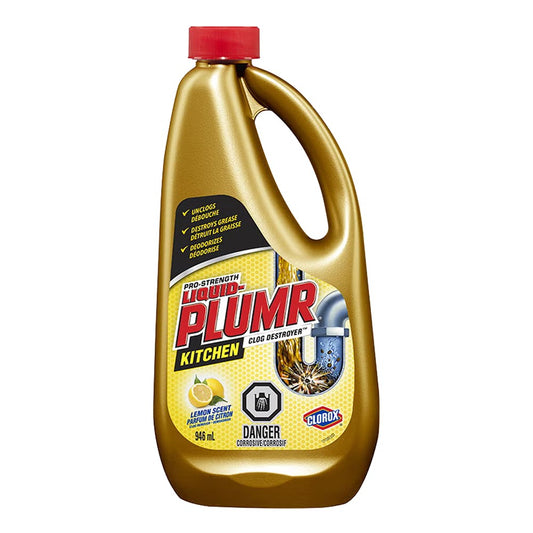 White Smoke CLOROX LIQUID PLUMR Kitchen Clog Destroyer with Lemon (946ML)