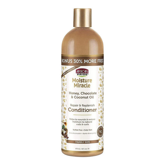 White Smoke AFRICAN PRIDE Moisture Miracle Honey, Chocolate &amp; Coconut Oil Conditioner (16oz)