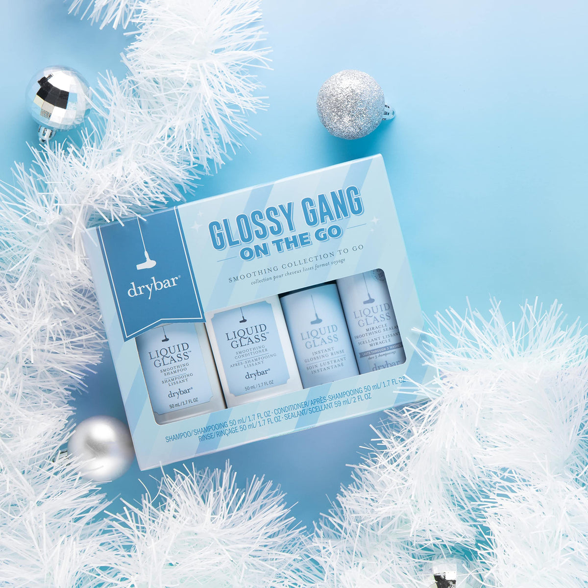 Light Blue Drybar Glossy Gang On-the-Go Kit