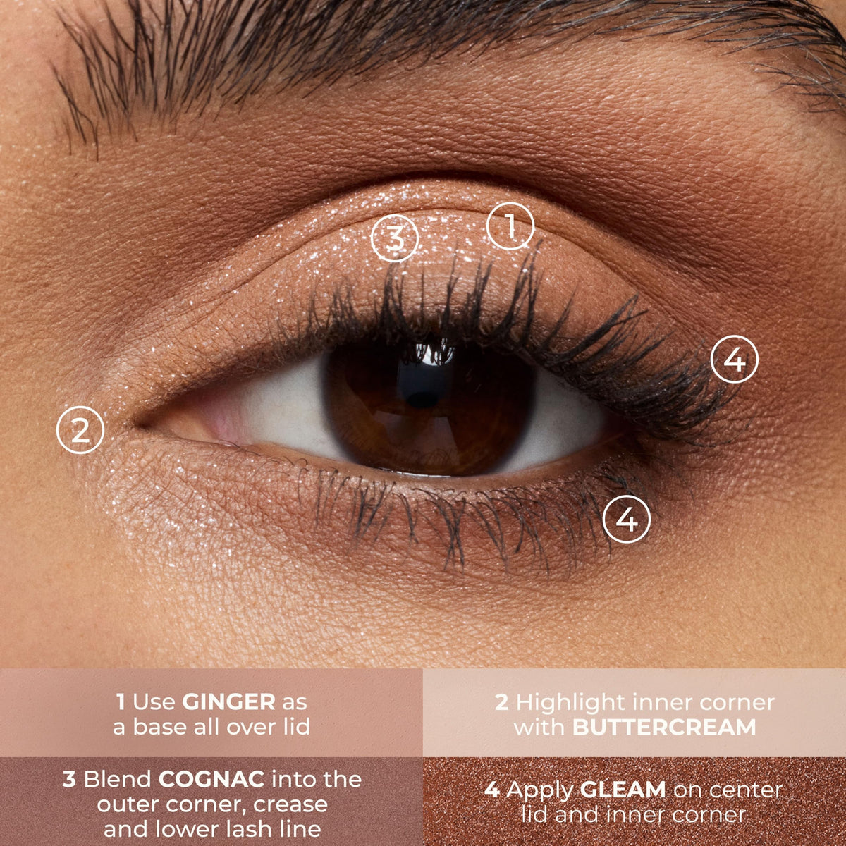 Rosy Brown Laura Mercier Caviar Eyeshadow Quad, Ginger Bloom, 0.21 oz