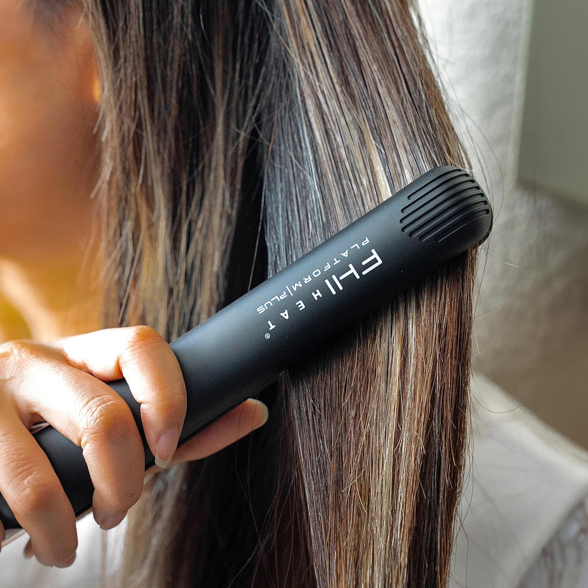 Black FHI Heat Platform Plus Curve Pro 1" Hair Styler, Straightener, Flat Iron