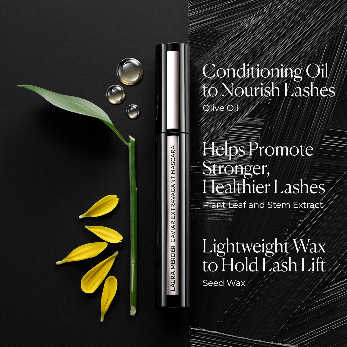Black Laura Mercier Caviar Extravagant Mascara, Intense Black, 0.29 oz