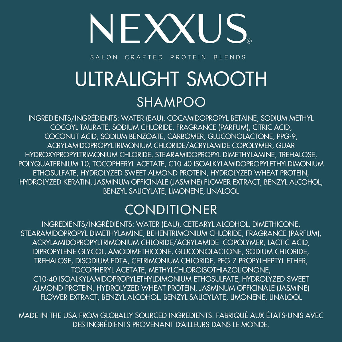 Dark Slate Gray Nexxus Ultralight Weightless Shampoo & Conditioner for Dry, Frizzy Hair - Smooth Treatment to Block Out Frizz, 13.5 oz (Pack of 2)