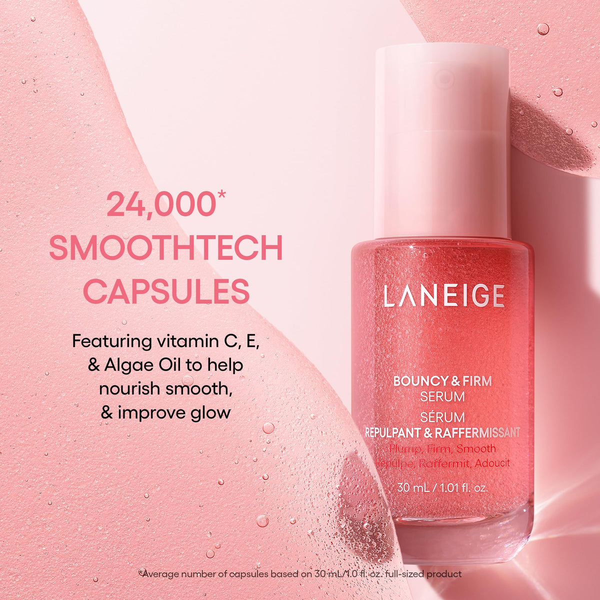 Misty Rose LANEIGE Bouncy & Firm Slow Anti-Aging Collagen Complex Serum