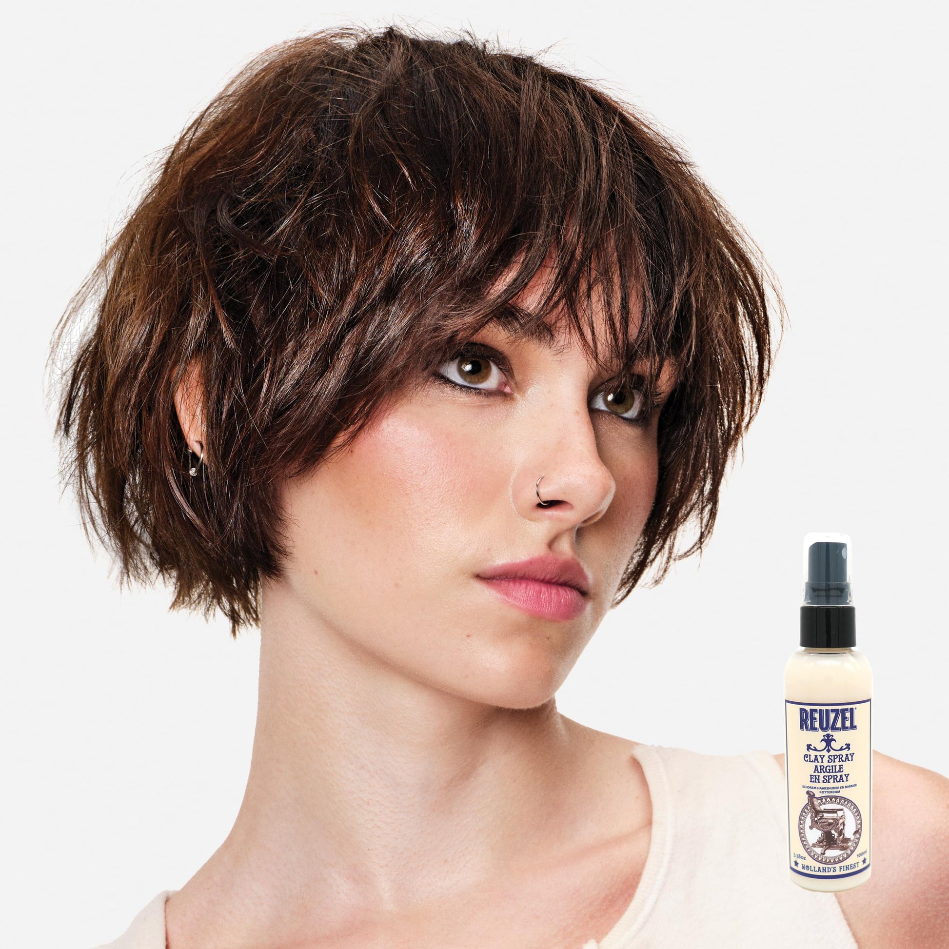 White Smoke Reuzel Clay Spray, Adds Texture and Definition, 3.38 oz