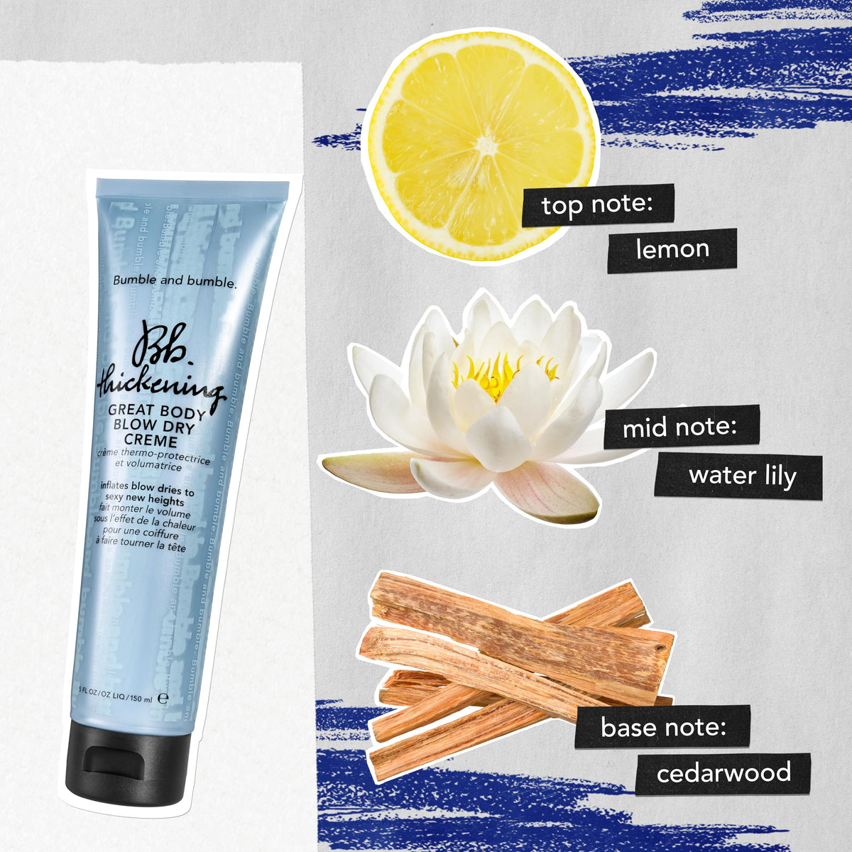 Light Gray Bumble and bumble. Thickening Great Body Volumizing Blow Dry Cream | For Voluminous Blowouts | Heat Protection | For Fine to Medium Wavy, Straight Hair Types, 5 Fl Oz