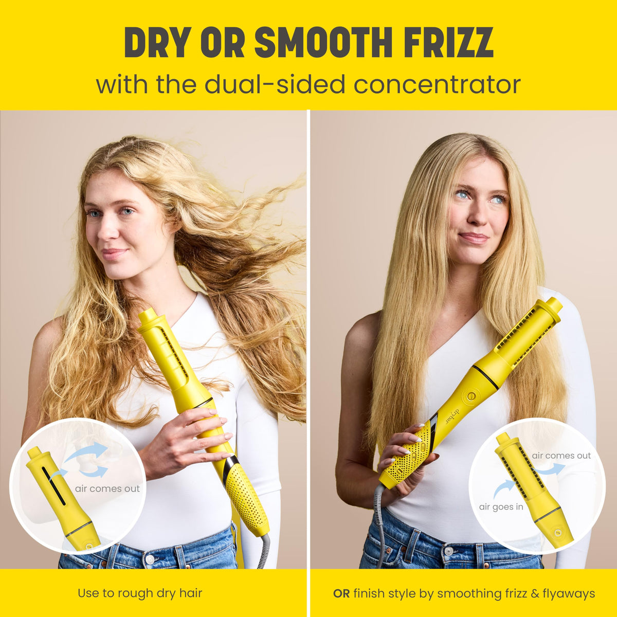 Gold Drybar All-Inclusive Multi-Styler, Wet-to-Dry Hair Tool, 4 Attachments