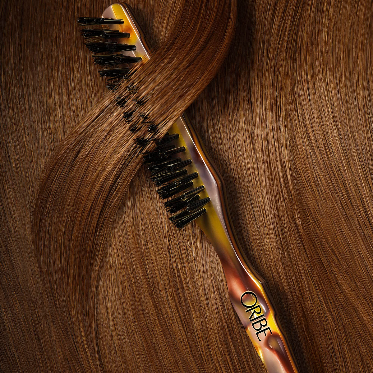 Dark Slate Gray Oribe Teasing Brush - For Volume & Slick Back Styles - Smooths Flyaways