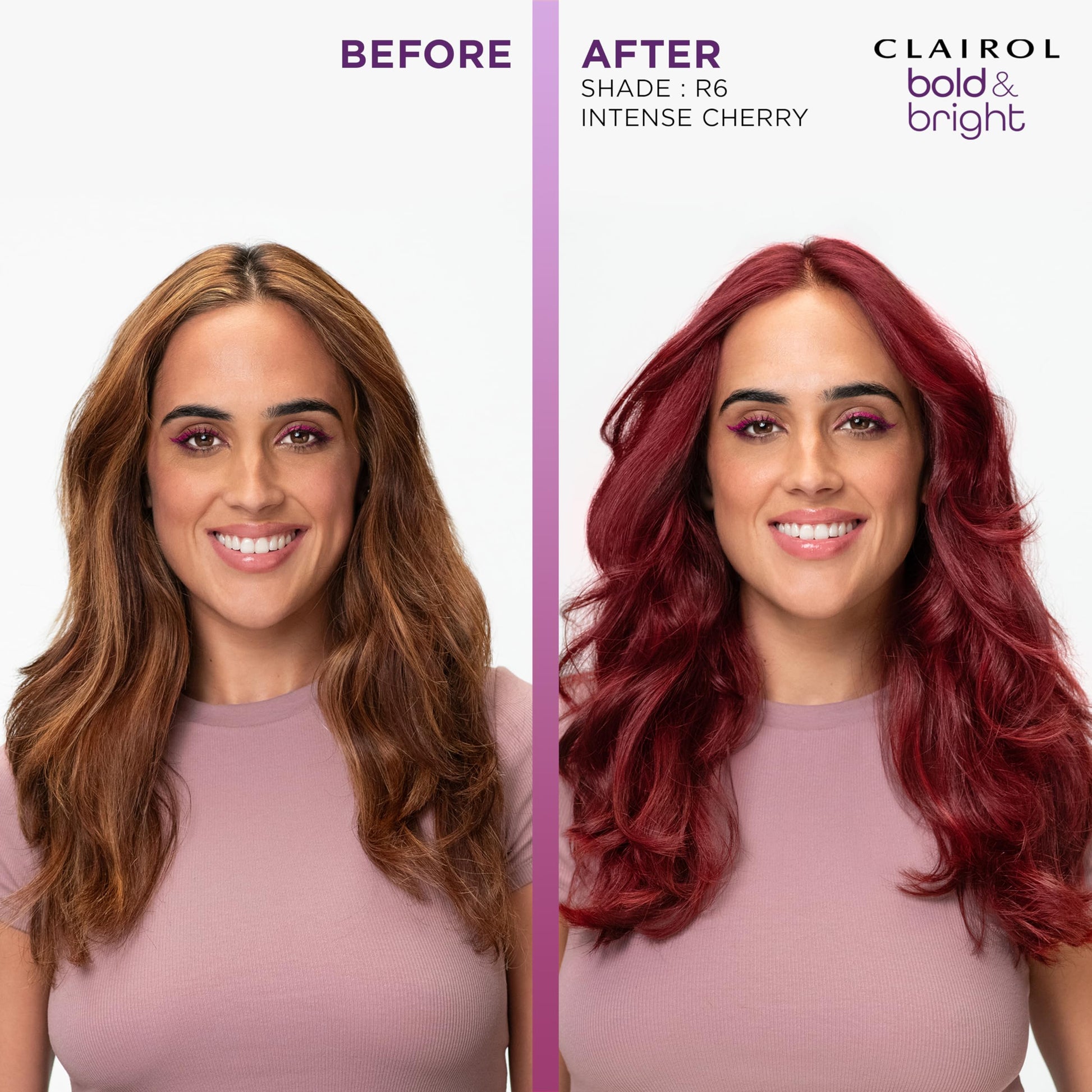 White Smoke Clairol Bold & Bright Permanent Hair Dye, V3 Intense Passion Plum Hair Color | Intense Vibrancy + Moisturizing Shine | Includes Color Boost Glaze to Amplify Color Anytime | Pack of 1