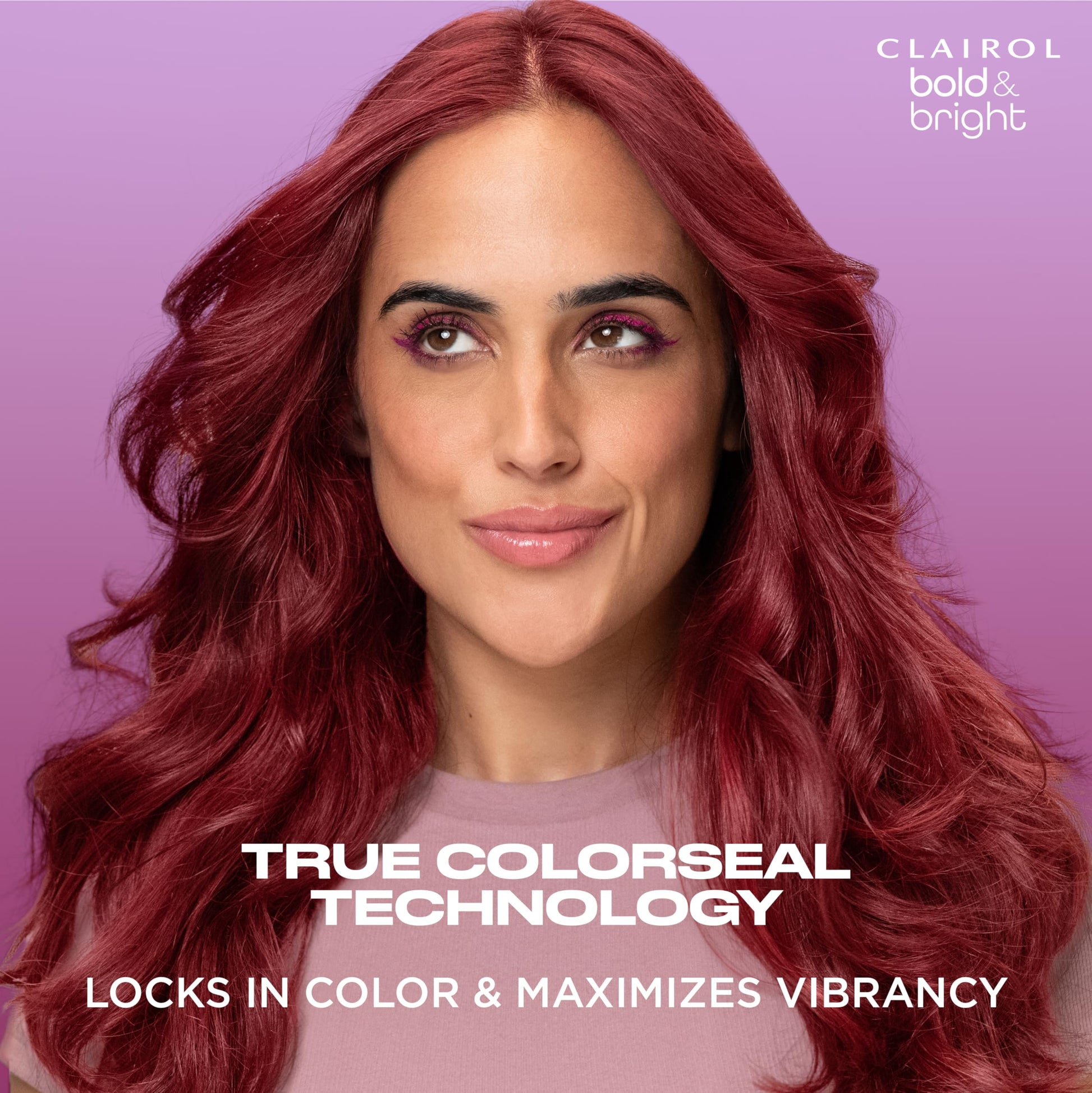 Plum Clairol Bold & Bright Permanent Hair Dye, 40 Cafecito Hair Color | Intense Vibrancy + Moisturizing Shine | Includes Color Boost Glaze to Amplify Color Anytime | Pack of 1
