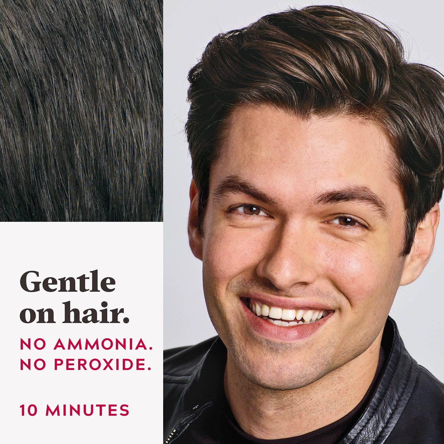 White Smoke Just For Men Easy Comb-In Color Mens Hair Dye, Easy No Mix Application with Comb Applicator - Dark Brown, A-45, Pack of 3