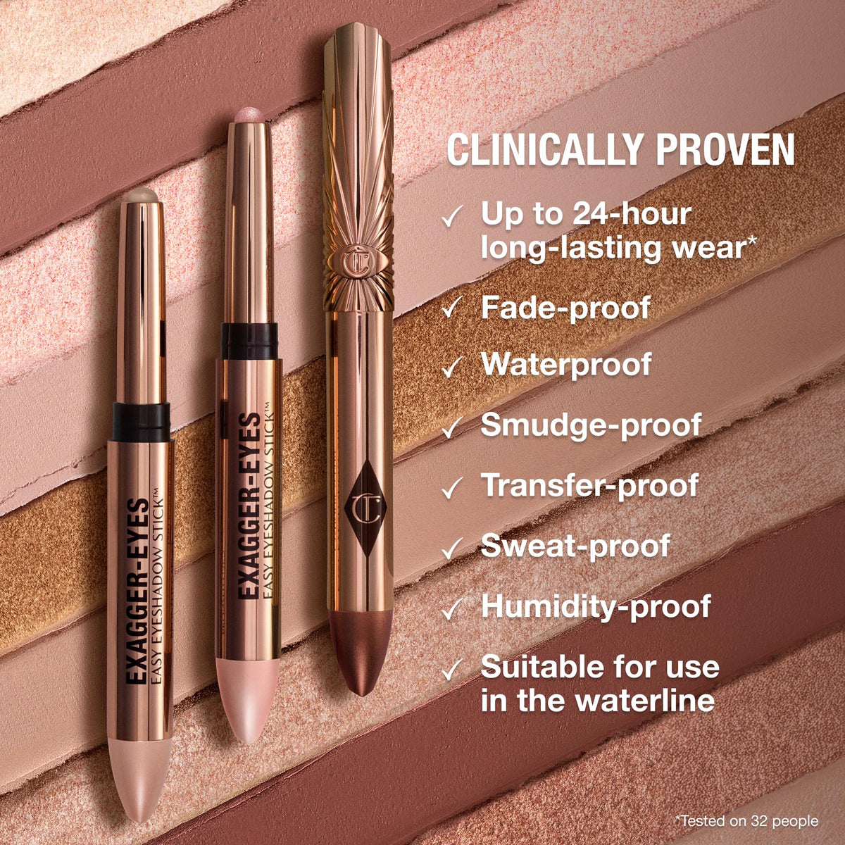 Sienna Charlotte Tilbury Exagger-Eyes Easy Eyeshadow Stick, Blendable Cream