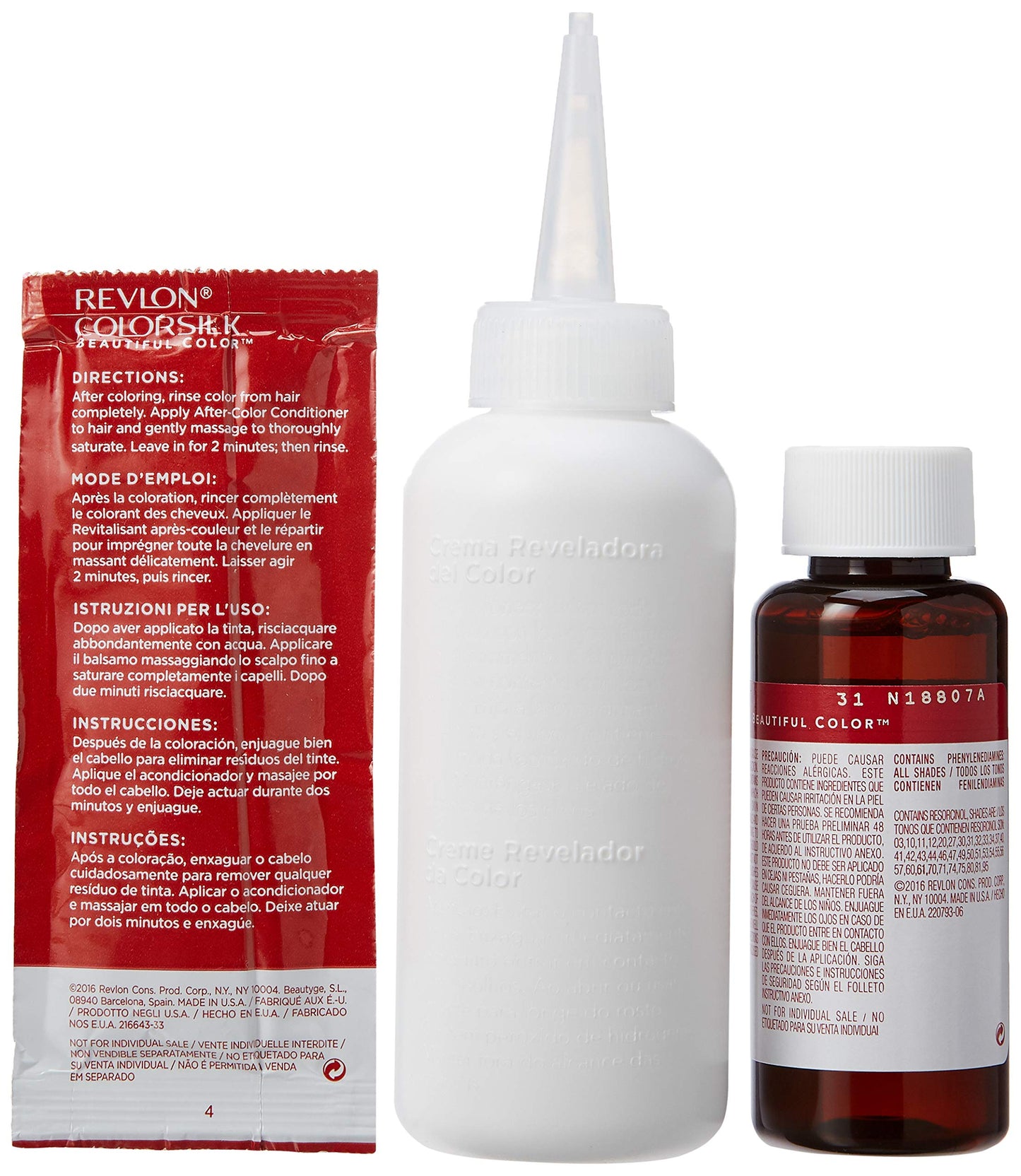 White Smoke Revlon ColorSilk Haircolor, Dark Auburn, 4.40 Total Ounces (Pack of 3)