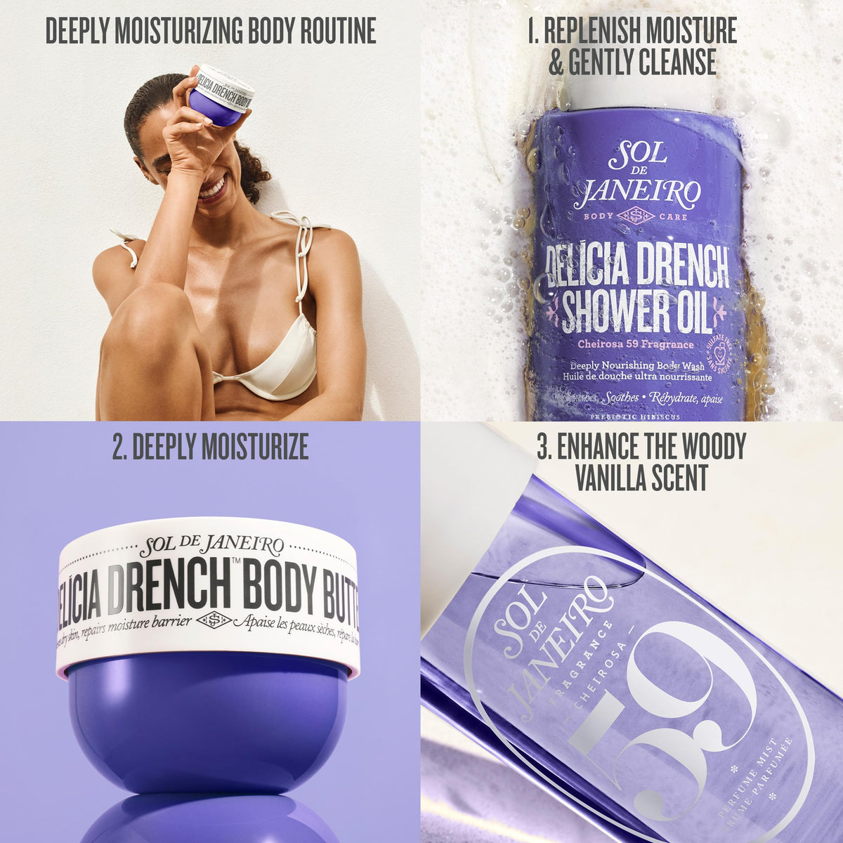 Lavender Sol de Janeiro Delicia Drench Body Butter