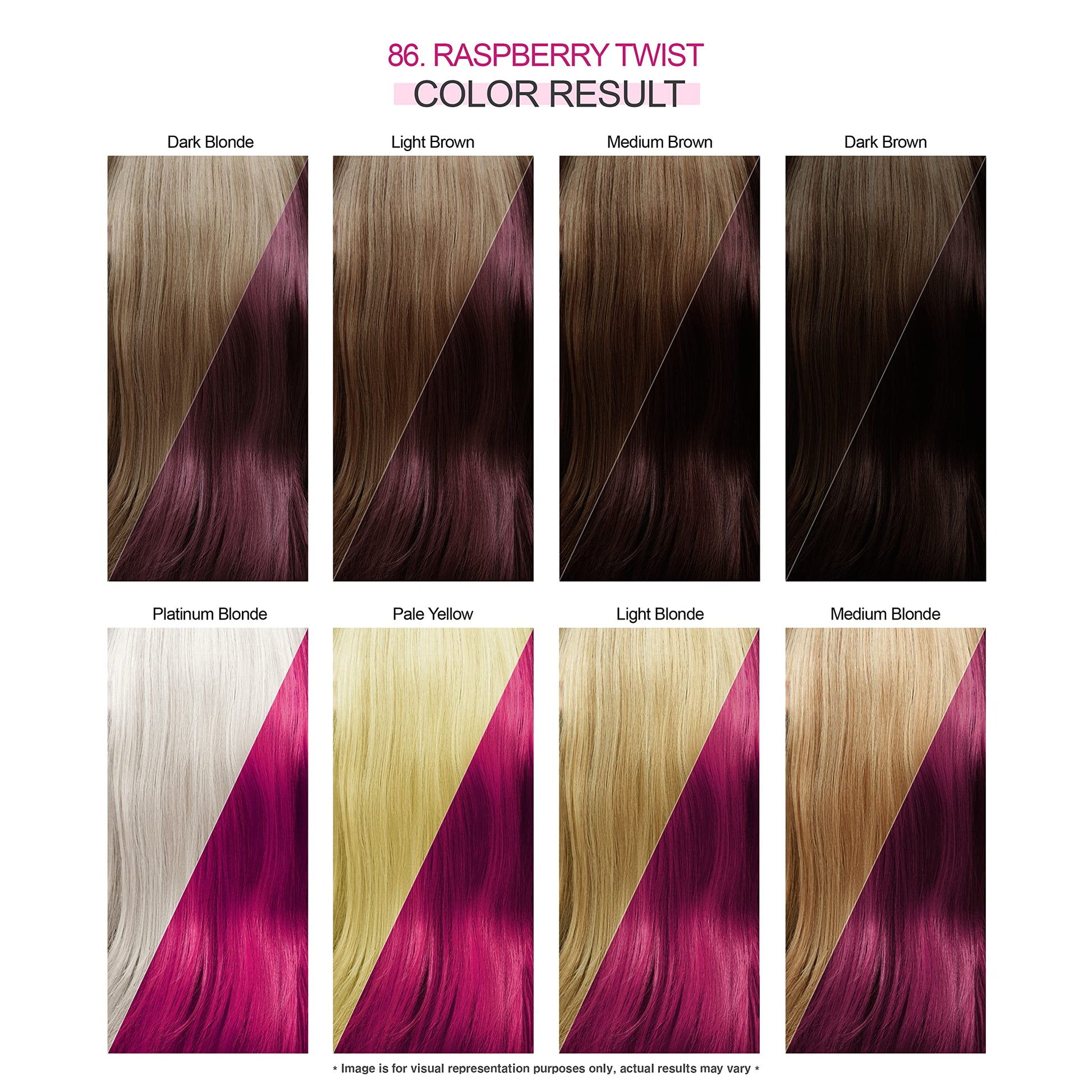 White Smoke Adore Semi Permanent Hair Color - Vegan and Cruelty-Free Hair Dye - 4 Fl Oz - 086 Raspberry Twist (Pack of 3)