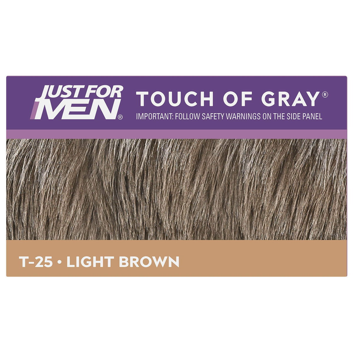 Dim Gray JUST FOR MEN Touch of Gray Hair Treatment T-25 Light Brown 1 Each (Pack of 5)