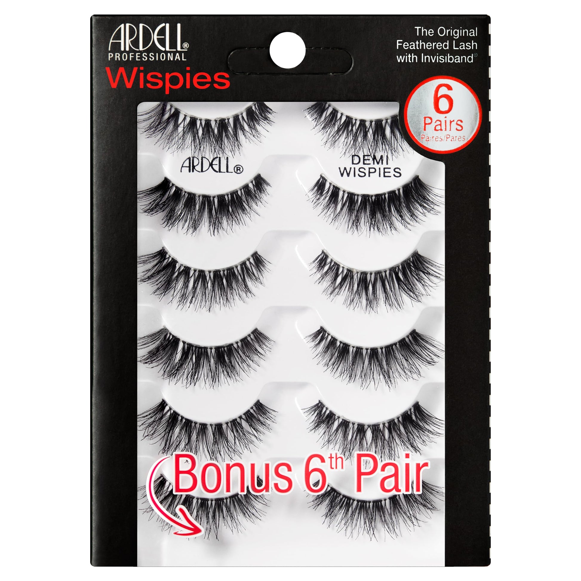 Lavender Ardell Demi Wispies Eyelashes – Multi-Dimensional, Eyelashes Natural Look, 6 Pairs