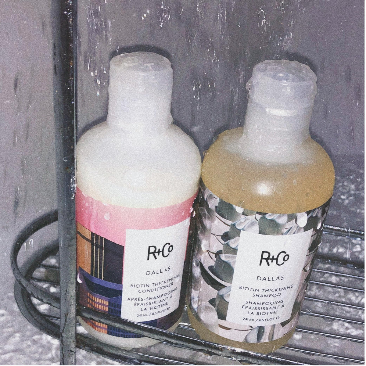 Dim Gray R+Co Travel Size Shampoo and Conditioner