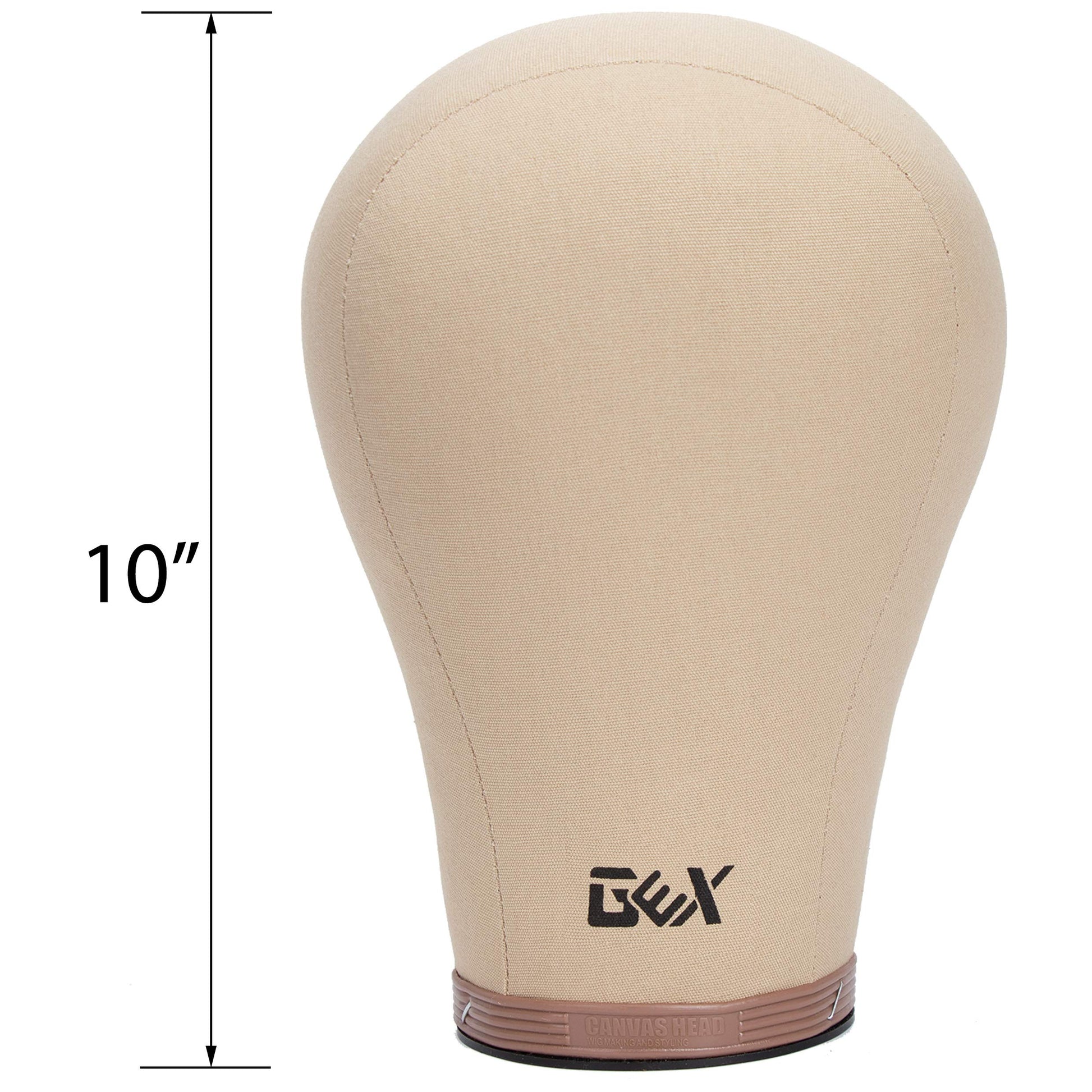 White Smoke GEXWORLDWIDE GEX 20"-24" Cork Canvas Block Head Mannequin Head Wig Display Styling Head With Mount Hole (Light Brown, 22")