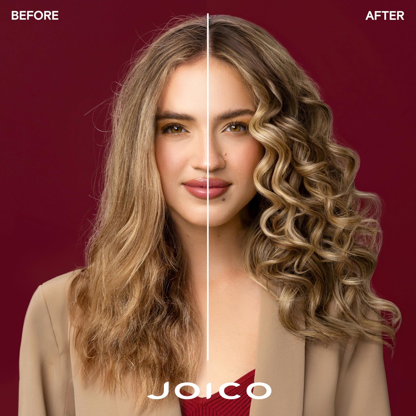 Dark Red Joico K-PAK Color Therapy Color-Protecting Conditioner | For Color-Treated Hair | Boost Shine & Elasticity | Repair Breakage | Rebuild Damaged Hair | With Keratin & Argan Oil | 8.5 Fl Oz