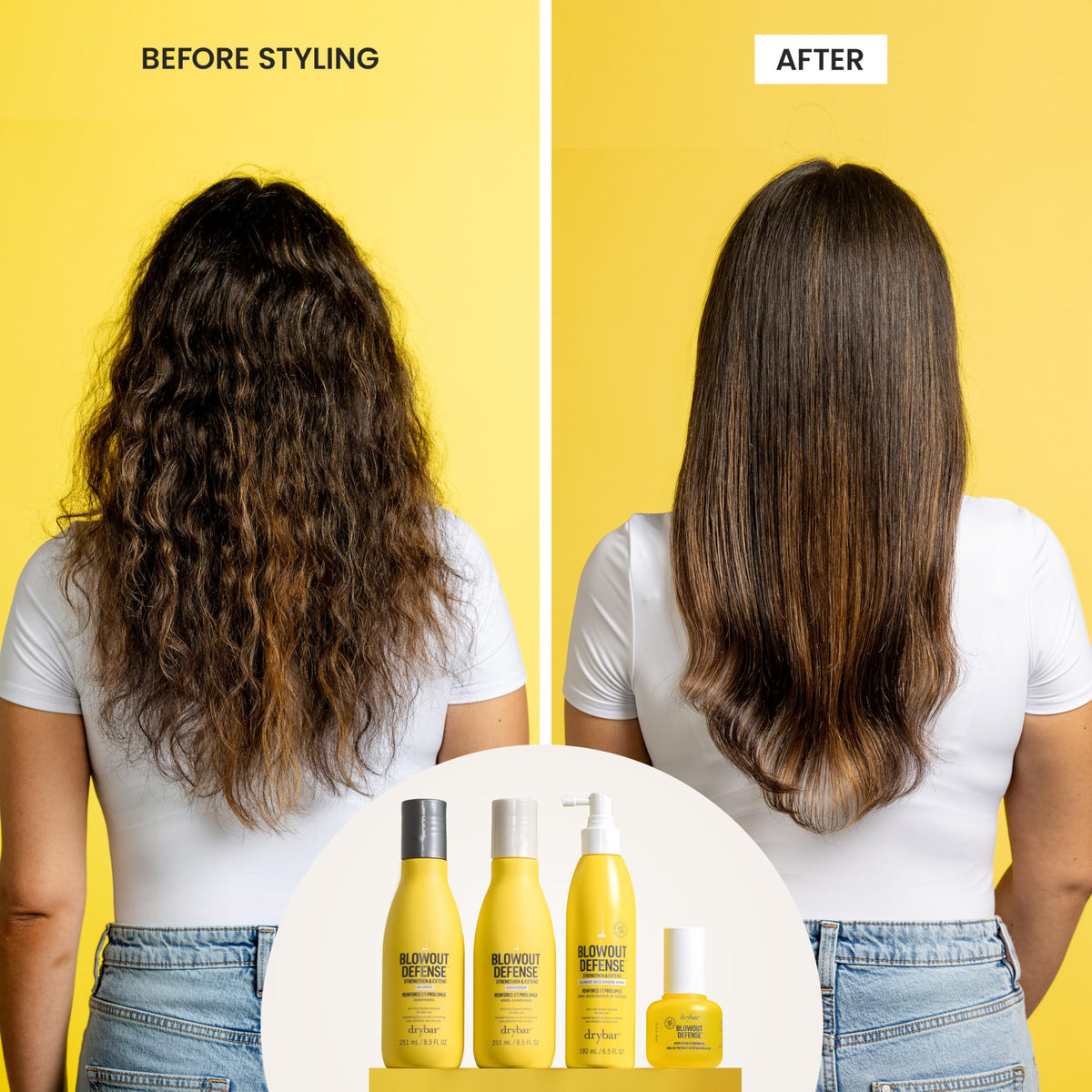 Light Goldenrod Drybar Blowout Defense Rapid Repair and Finishing Oil, 2 oz