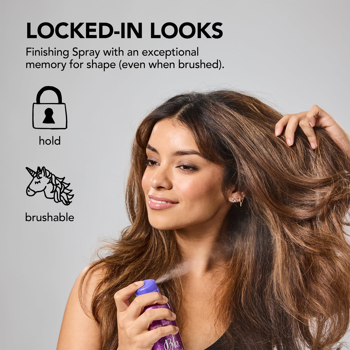 Gray Bumble and bumble. Spray de Mode Flexible Hold Hair Spray | Flexible, Brushable Hold + Workability | Curly, Wavy, Straight