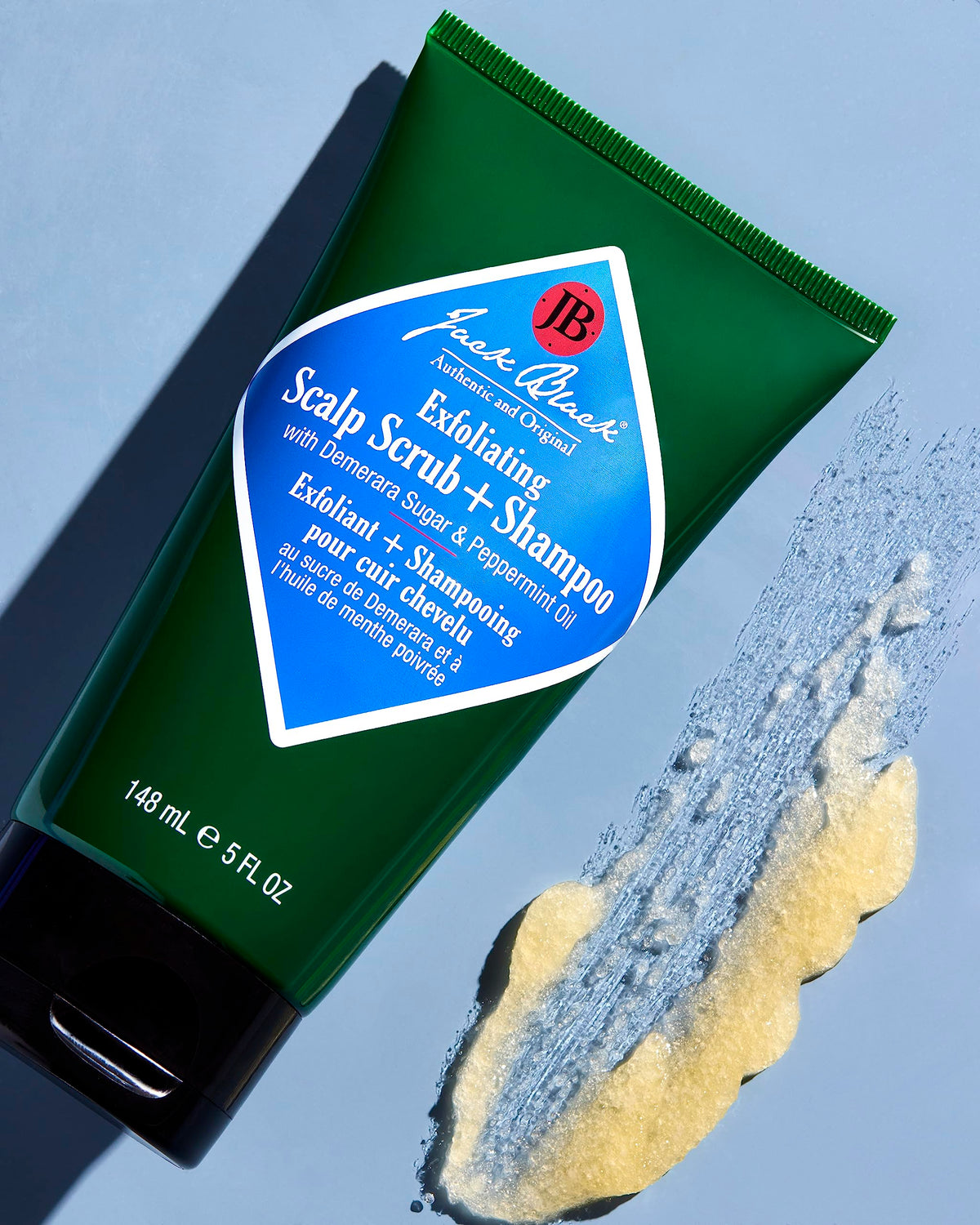 Light Steel Blue Jack Black Exfoliating Scalp Scrub & Shampoo for Men, 5 oz