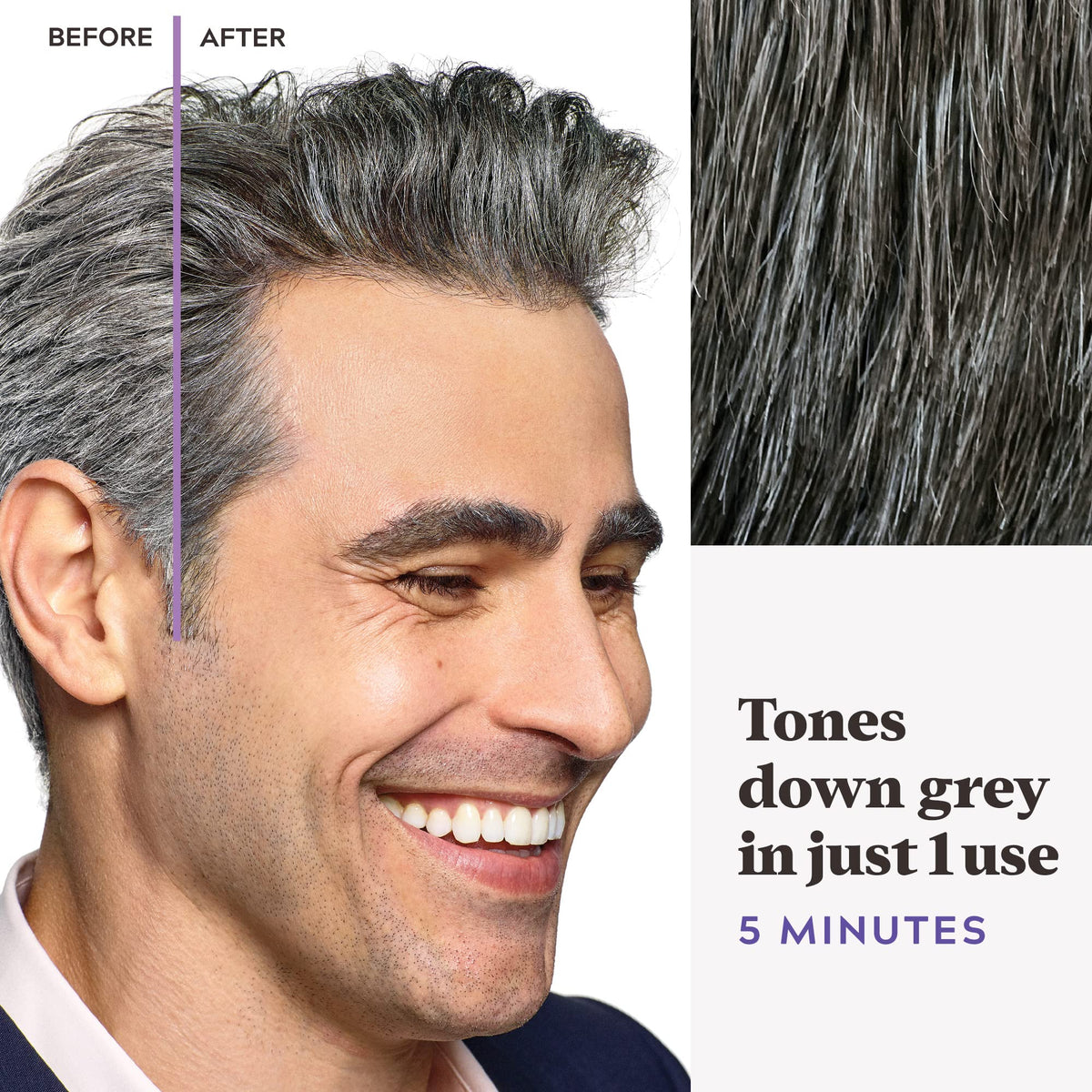 White Smoke Just For Men Touch of Gray Hair Color, Dark Brown T-45