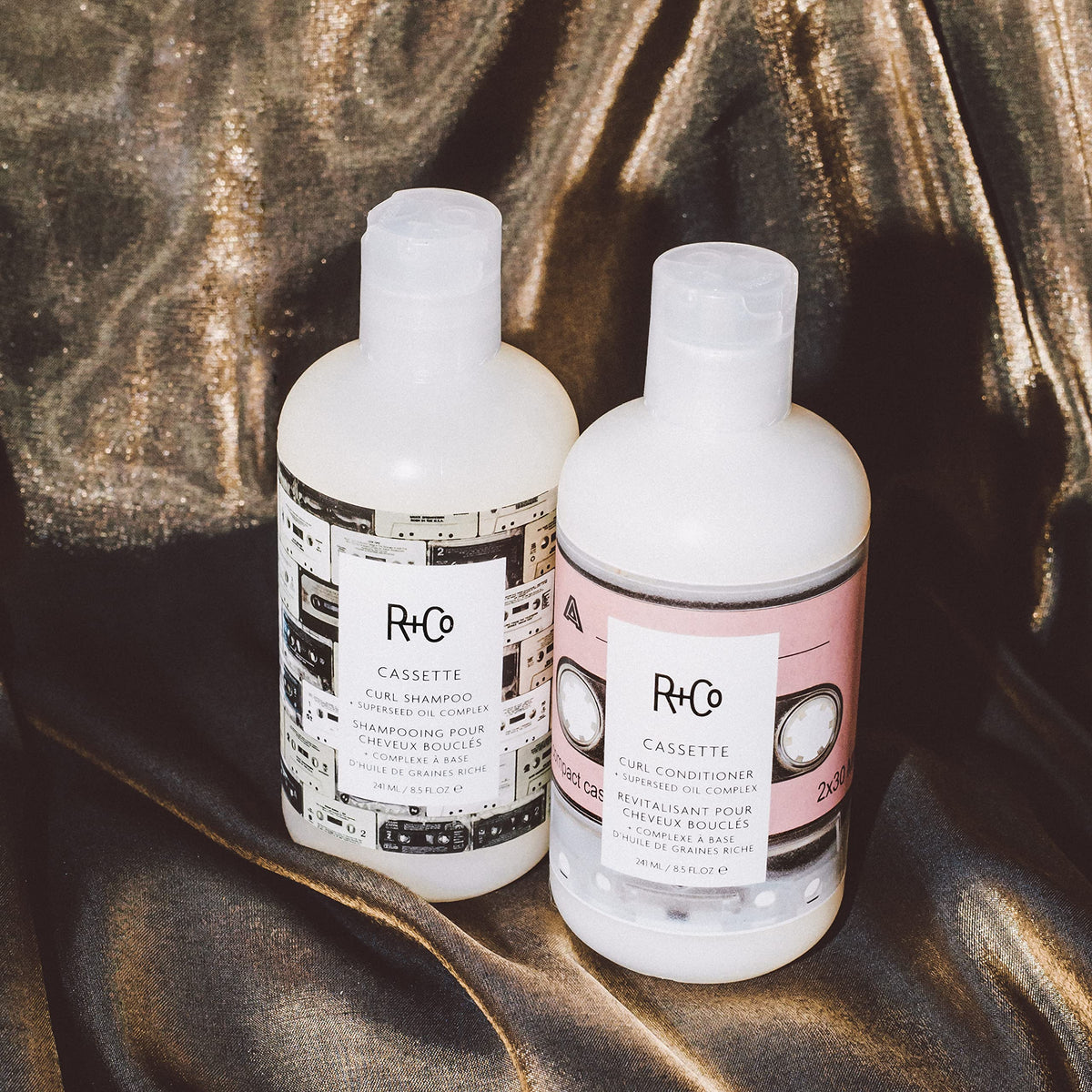 Black R+Co CASSETTE Curl Shampoo + Superseed Oil Complex, 8.5 Oz
