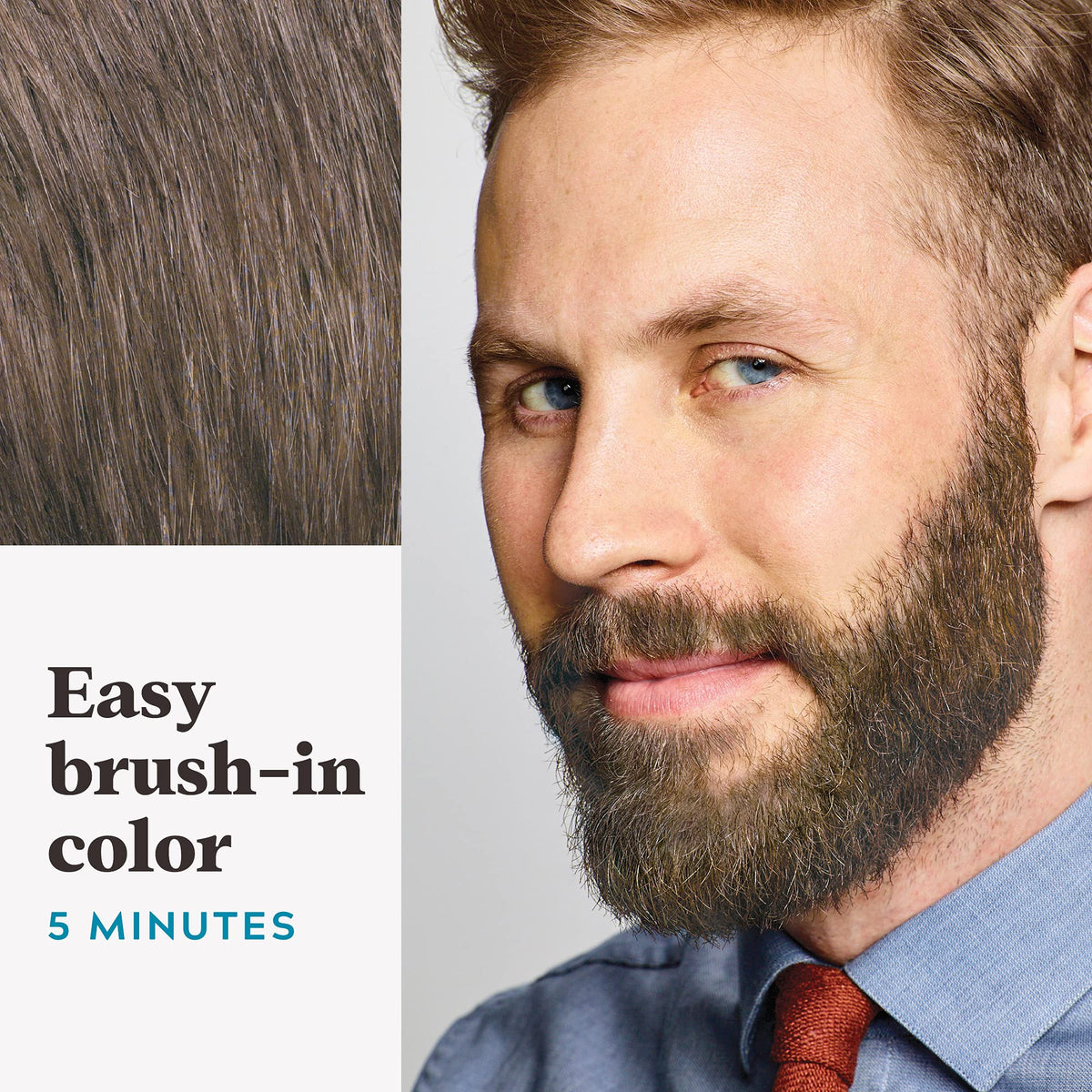 White Smoke JUST FOR MEN Mustache & Beard Dye, Keratin, Light-Medium Brown M-30 (1 Pk)