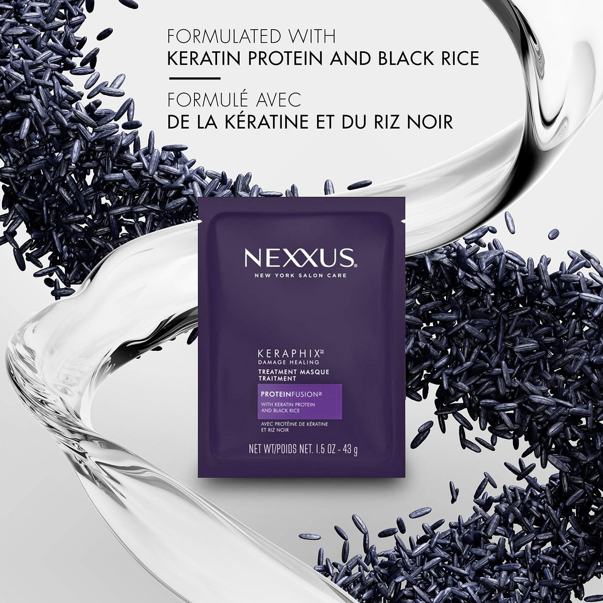 Lavender Nexxus Keraphix Masque for Damaged Hair 1.5 oz