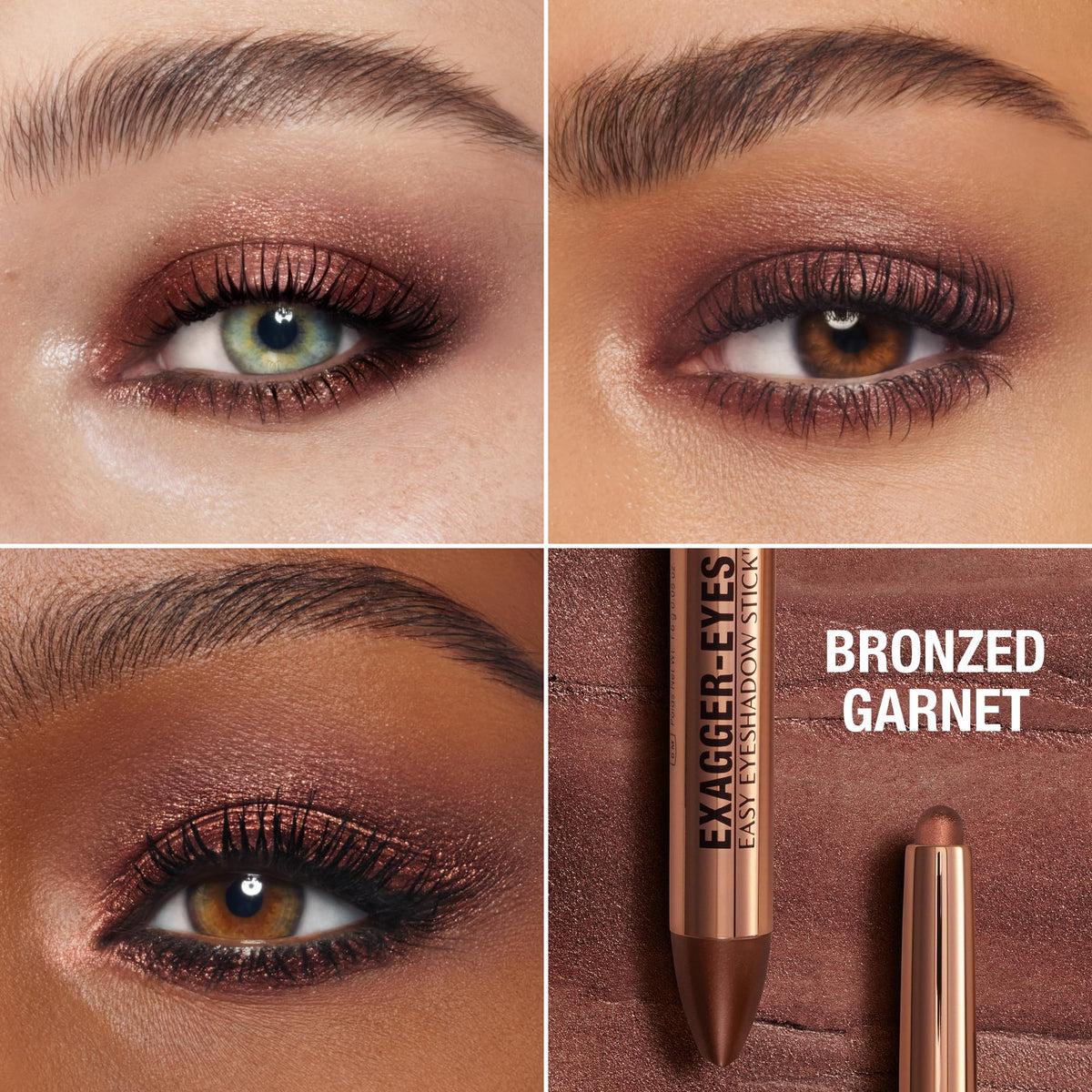 Saddle Brown Charlotte Tilbury Exagger-Eyes Easy Eyeshadow Stick, Blendable Cream
