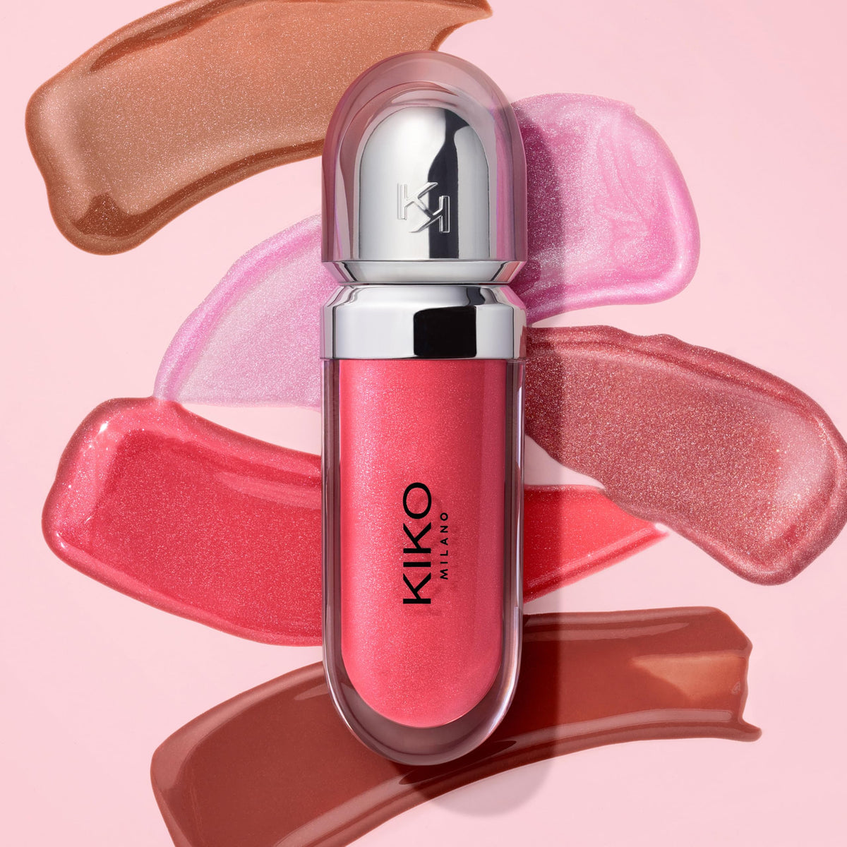 Misty Rose KIKO 3D Hydra Lip Gloss, Hydrating Lip Gloss, 10 Sparkling Strawberry