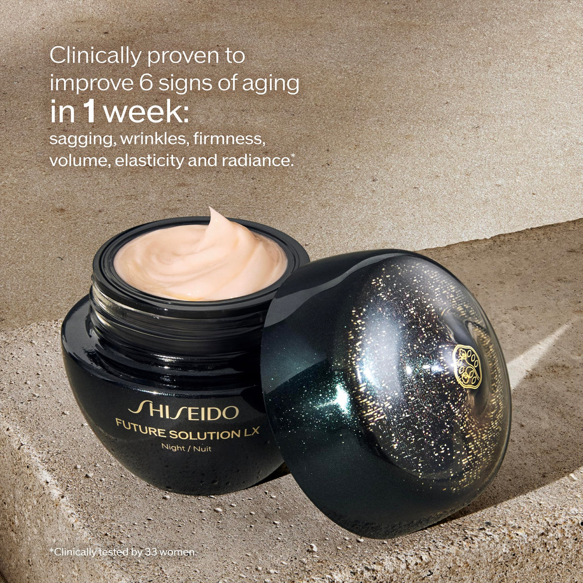 Rosy Brown Shiseido Future Solution LX Total Regenerating Cream - 50 mL - Anti-Aging Night Moisturizer - Visibly Firms, Plumps, and Smooths - Non-Comedogenic