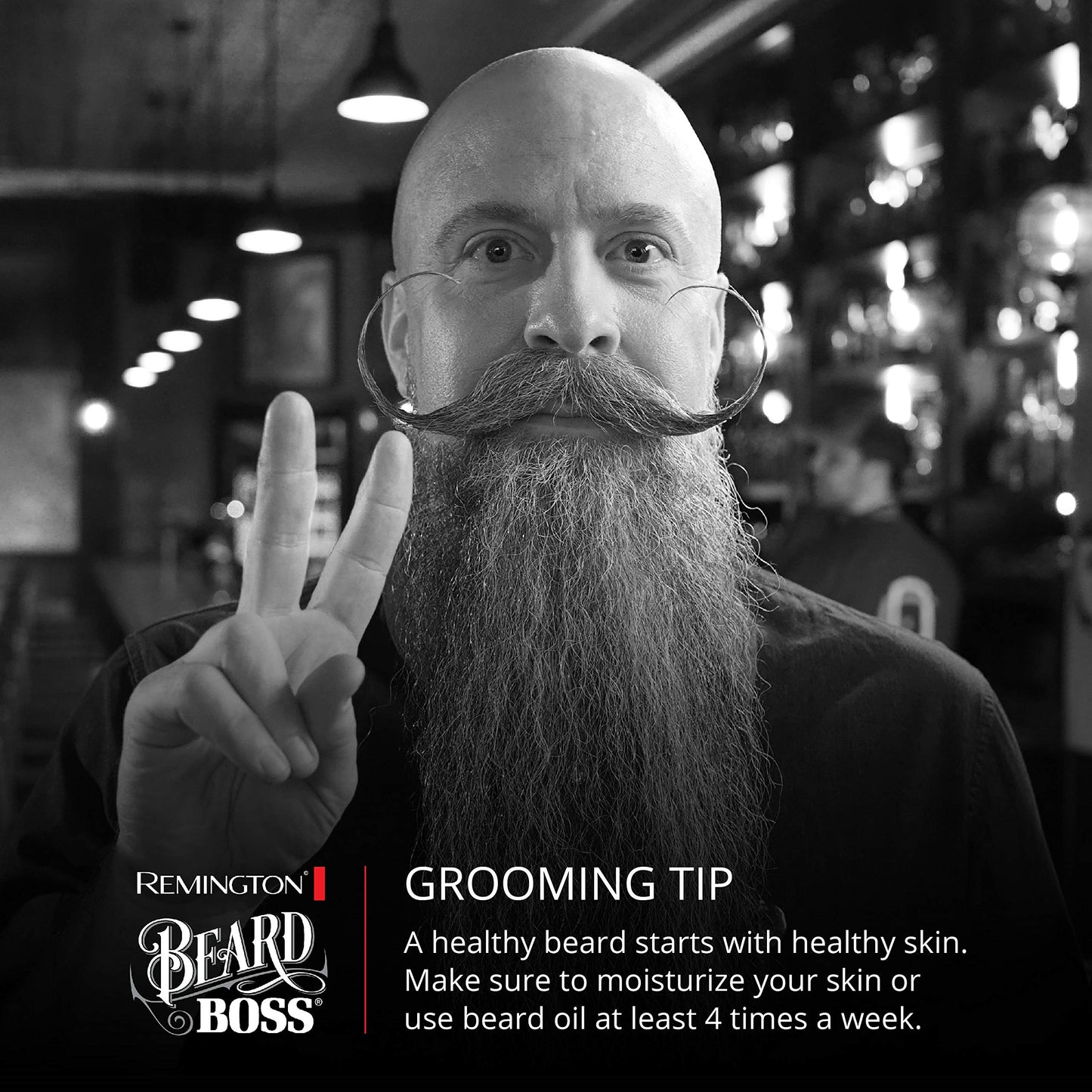 Black Remington Vacuum Beard Trimmer,13 Length and Style Settings with Adjustable Length Comb (2-18mm),Vacuum Trimmer for Beard, Mustache, and Stubble, Rechargeable Lithium Power, Washable, Removable Blades