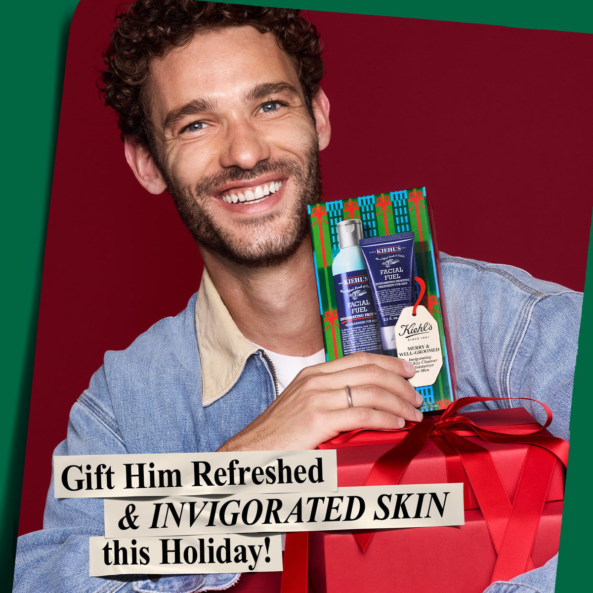 Dark Red Kiehl's - Facial Fuel Men's Energizing Moisturizer