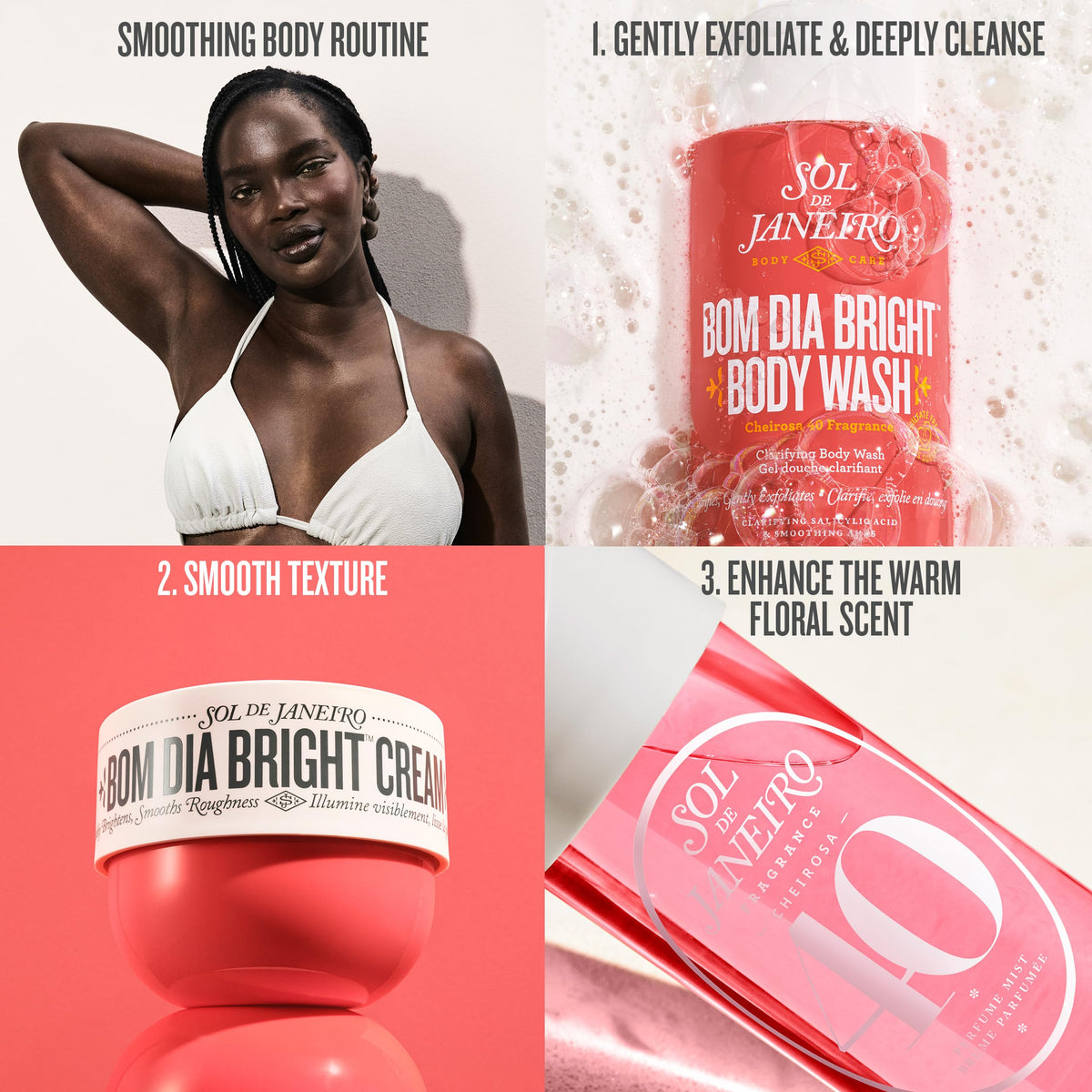 Misty Rose Sol de Janeiro Visibly Brightening & Smoothing Bom Dia AHA Body Cream 240ml