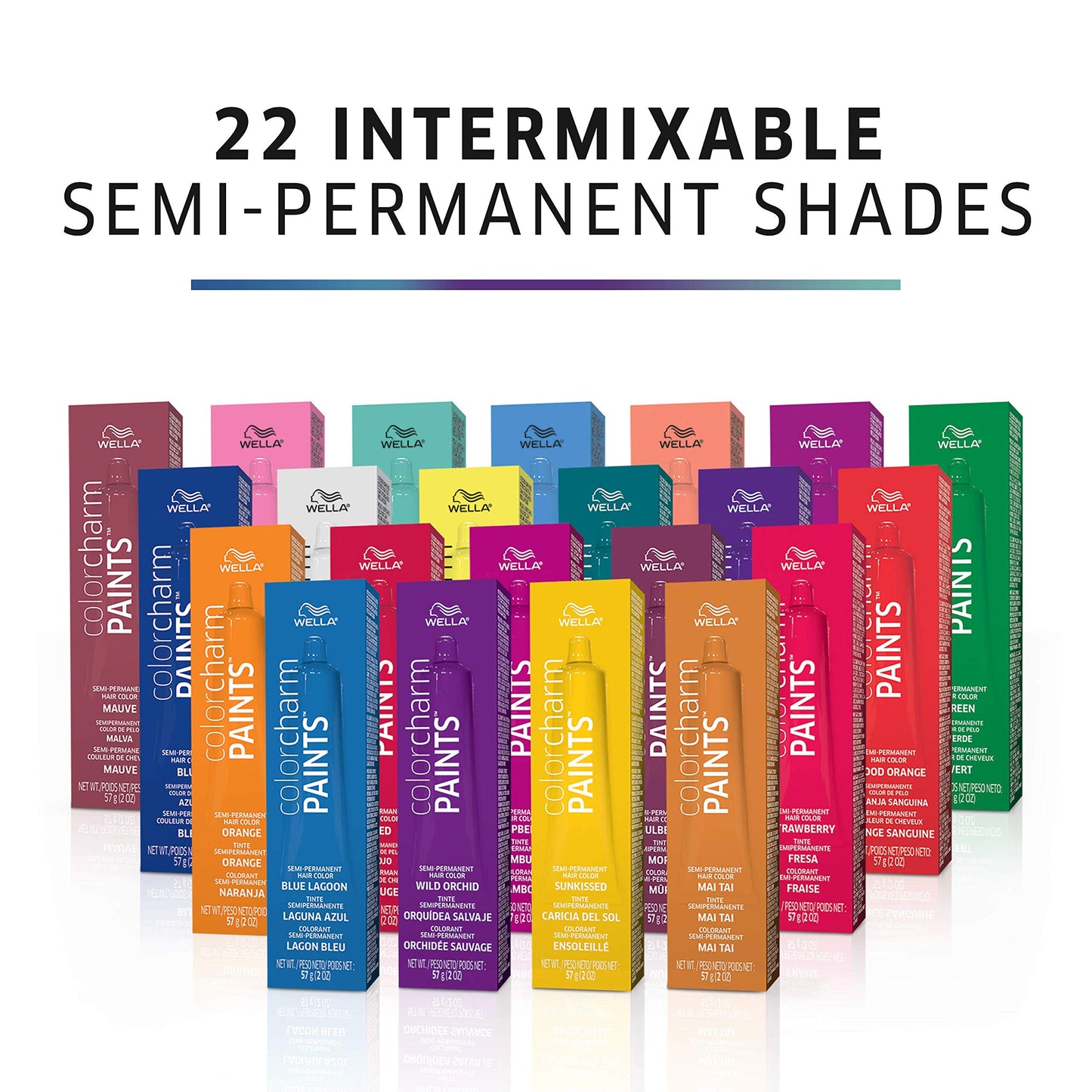 White Smoke COLORCHARM Paints Semi-Permanent Hair Dye for Temporary Hair Color| Intermixable Shades| Blue Lagoon| 2 Fl Oz