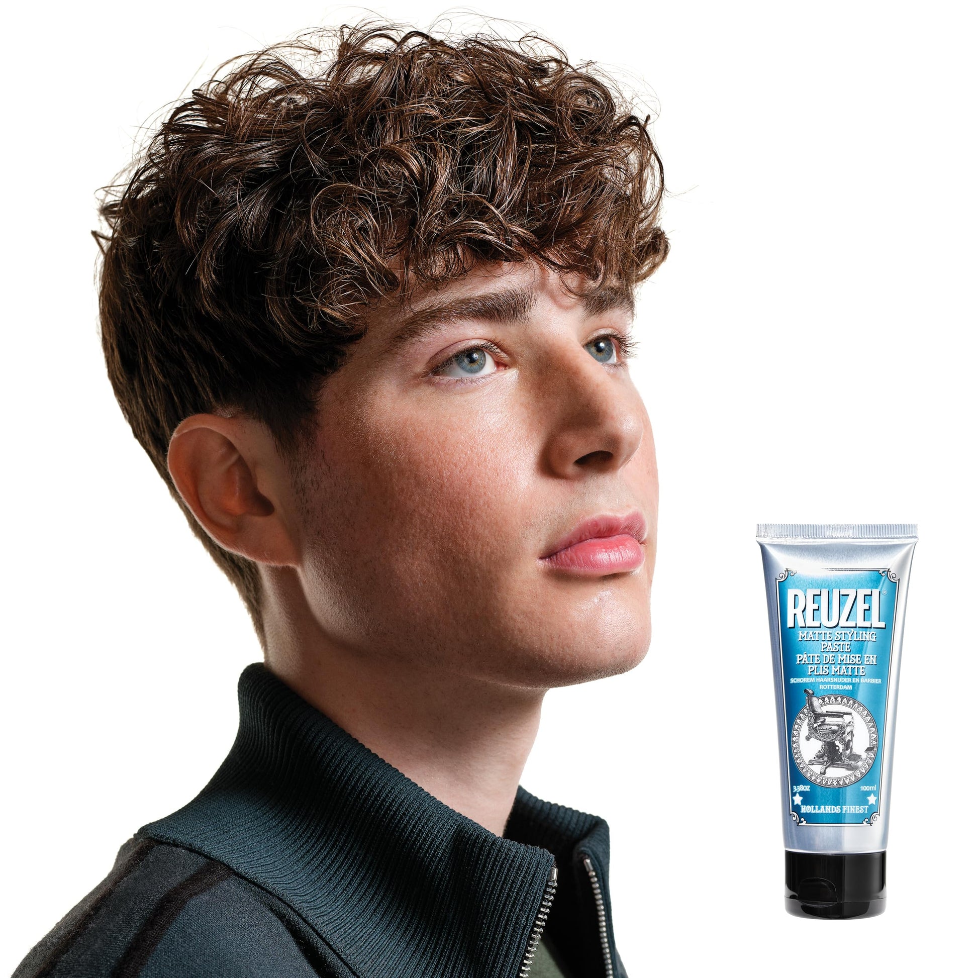 White Smoke REUZEL Matte Styling Paste, Weightless, Pliable Medium All Day Hold, Adds Fullness and Texture, Matte Finish, Subtle Sugary Rum Scent, For All Hair Types, 3.38 oz